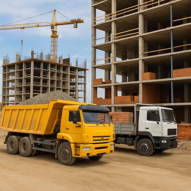 От цимент до мебели: как правилно да организираме превоза на товари на различни етапи от строителството