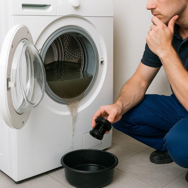 Защо пералнята не източва водата: как да се определи причината