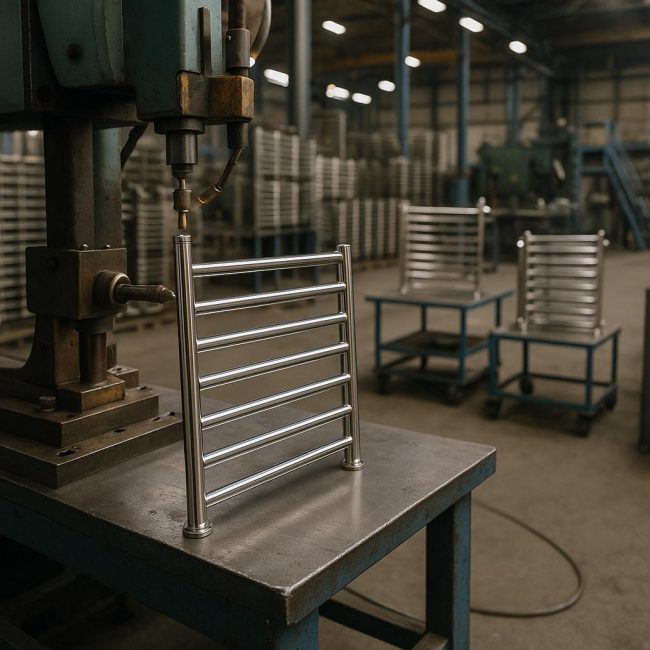 Процес на производство на отопляеми сушилни за кърпи