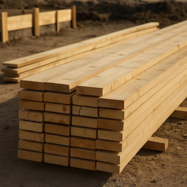 Строителни приложения на грубо нарязан сух дървен материал: от кофраж до подови настилки