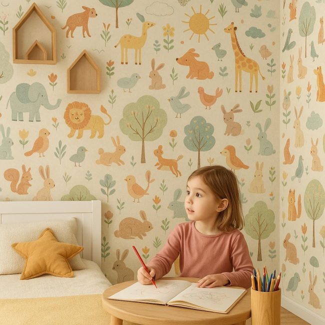 Креативен подход към дизайна на детската стая: Ролята на тапетите в развитието на детето