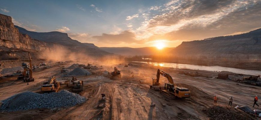 Подготовка на основата за изграждането на язовирна стена от валцуван бетон