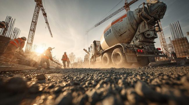 Приготвяне на валцувана бетонна смес на строителната площадка