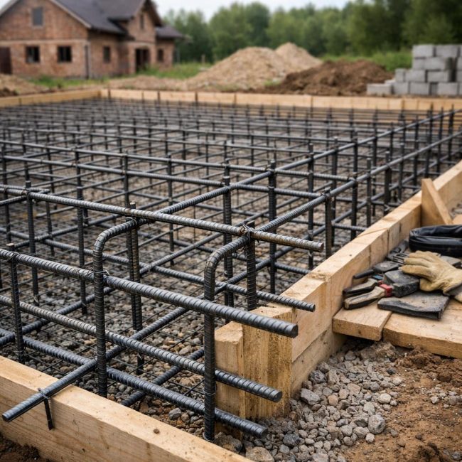 Армировка на основите за частен дом: как да избегнете грешки при избора и монтажа