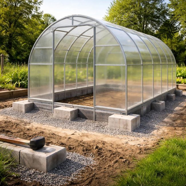 Блокова основа за оранжерия: възможности и ограничения за дизайн