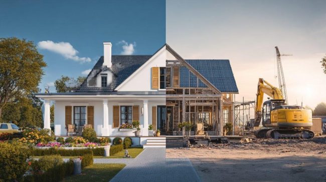 Сравнение на козметични и основни ремонти на частен дом