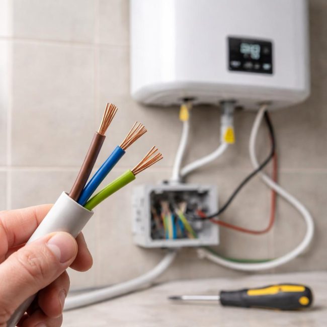 Как да изберем проводник за 8 kW моментален бойлер: основите на изчисленията и избора