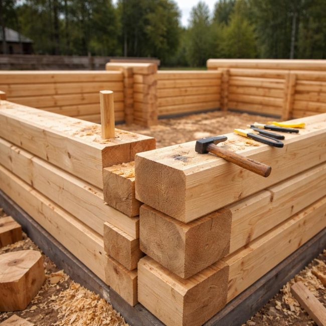 Сглобяване на дървена къща от дървен материал: принципи, логика и практически нюанси