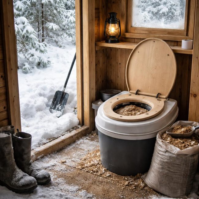 Зимно използване на торфена тоалетна: кога работи и кога се превръща в проблем