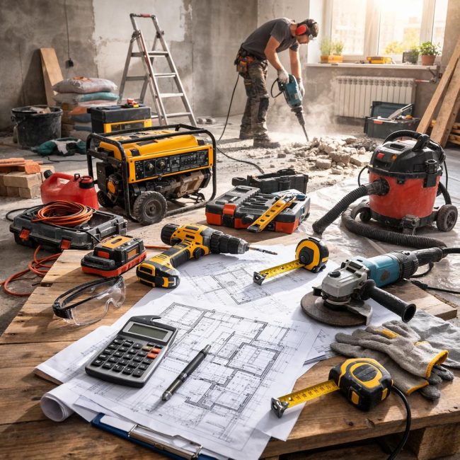 Как да спестите от ремонти, като наемете строителни инструменти