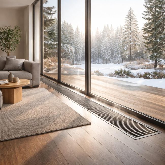 Как да изберем отоплителна система за дом с панорамни прозорци